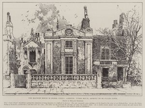 Kummitustalo Homer Streetillä, Lambethissä, Tudor House, joka pian puretaan. tekijältä Joseph Holland Tringham