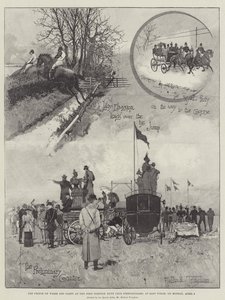 Walesin prinssi ja juhlat West Norfolk Hunt Club Steeplechasesissa East Winchissä maanantaina 9. huhtikuuta tekijältä Joseph Holland Tringham