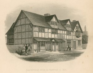 Shakespearen talo kunnostettuna vuonna 1864. tekijältä Joseph Kenny Meadows