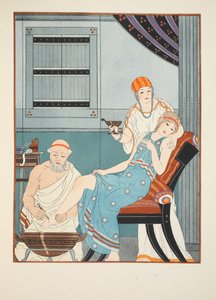 Veren vuoto jalusta, kuvitus teoksesta "Hippokrateen teokset", 1934 tekijältä Joseph Kuhn Regnier