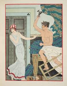 Koleerinen raivo, kuvitus teoksesta "The Works of Hippocrates", 1934