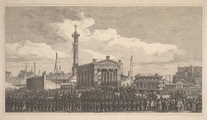 Pylvään avajaisseremonia heinäkuussa 1840, 1840. tekijältä Joseph Louis Trimolet