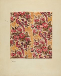Keltainen lasitettu Chintz, n. 1939.