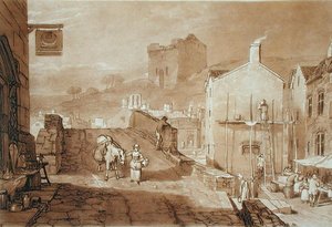 Morpeth, Northumberland, kaiverrus Charles Turner (1773-1857), julkaistu 1808 (kaiverrus)