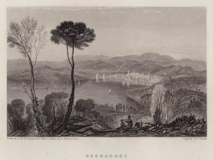 Negropont (väri litho) tekijältä Joseph Mallord William (after) Turner