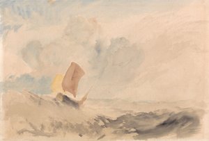 Merimaisema – Myrskyinen meri ja kalastusvene tekijältä Joseph Mallord William Turner