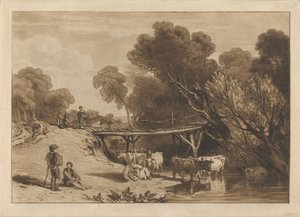 Silta ja lehmiä tekijältä Joseph Mallord William Turner