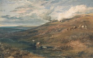 Dartmoor: Tamar- ja Torridgejokien lähteet tekijältä Joseph Mallord William Turner
