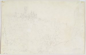 Durham, n. 1801 (kynä paperille) tekijältä Joseph Mallord William Turner
