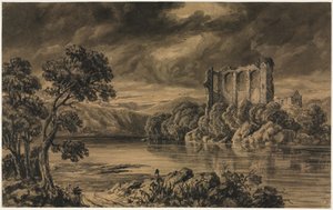 Egremontin linna, Cumberland. tekijältä Joseph Mallord William Turner