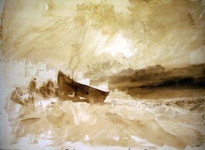 Figuurit Brightonin rannalla nostetulla veneellä tekijältä Joseph Mallord William Turner