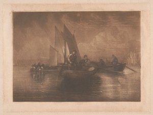 Kampelankalastus, Battersea tekijältä Joseph Mallord William Turner