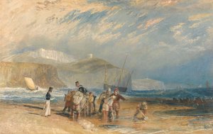 Folkestonen satama ja rannikko Doveriin saakka tekijältä Joseph Mallord William Turner