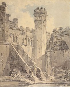 Haddon Hall, Bakewellin lähellä, Derbyshiressä tekijältä Joseph Mallord William Turner