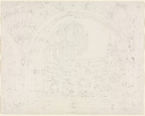 Herefordin katedraali tekijältä Joseph Mallord William Turner