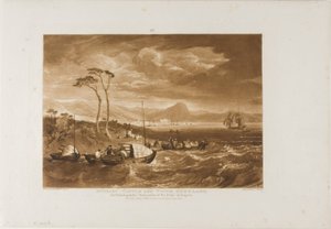 Inverarayn linna ja kaupunki, levy 65 Liber Studiorumilta tekijältä Joseph Mallord William Turner