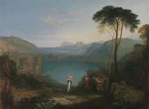 Avernusjärvi: Aeneas ja Kumien Sibyl tekijältä Joseph Mallord William Turner