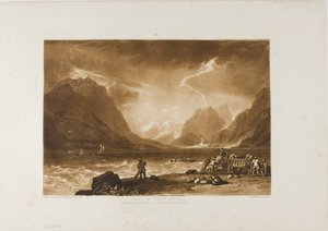 Lake of Thun, levy 15 Liber Studiorumilta tekijältä Joseph Mallord William Turner