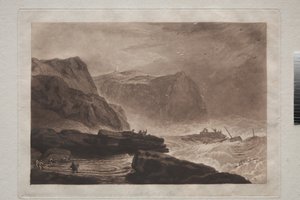 Liber Studiorum: Yorkshiren rannikko, lähellä Whitbyä, n. 1807-1919 tekijältä Joseph Mallord William Turner