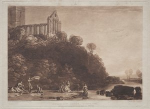 Liber Studiorum:  Dumblainin luostari, Skotlanti tekijältä Joseph Mallord William Turner