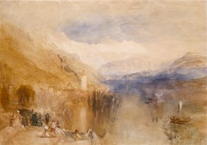 Oberhofen, Thunjärvi tekijältä Joseph Mallord William Turner
