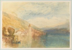 Oberhofen Thun-järvellä, Sveitsi tekijältä Joseph Mallord William Turner
