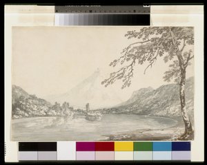 Unterseenin ja Brienz-järven välisellä Aarilla tekijältä Joseph Mallord William Turner