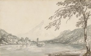 Aar-joella Unterseenin ja Brienzin järven välillä tekijältä Joseph Mallord William Turner