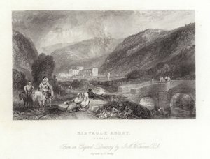 Rievaulx Abbey Yorkshiressa tekijältä Joseph Mallord William Turner