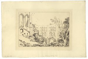 Rivaux Abbey (etsaus) tekijältä Joseph Mallord William Turner