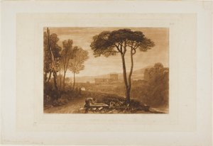 Kohtaus Campagnassa, levy 38 Book of Studiesista tekijältä Joseph Mallord William Turner