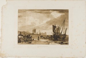 Kohtaus Ranskan rannikolla, levy 4 Liber Studiorumilta tekijältä Joseph Mallord William Turner
