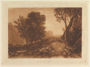 Solitude tai The Reading Magdalen Liber Studiorum, osa XI, levy 53, 12. toukokuuta 1814. tekijältä Joseph Mallord William Turner
