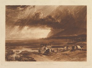 Solway Moss Liber Studiorum, osa XI, levy 52, 1. tammikuuta 1816. tekijältä Joseph Mallord William Turner