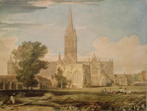 Salisburyn katedraalin etelänäkymä, 1797-98 tekijältä Joseph Mallord William Turner