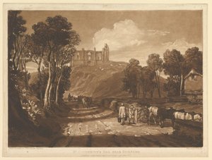 St. Catharines Hill lähellä Guilford Liber Studiorumia, osa VII, levy 33, kesäkuu 1811. tekijältä Joseph Mallord William Turner