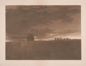 Stonehenge päivänkoitteessa tekijältä Joseph Mallord William Turner