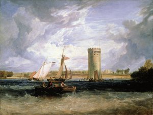 Tabley, Sir J.F. Leicester Bt.:n paikka: Tuulinen päivä tekijältä Joseph Mallord William Turner