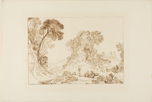 Jupiterin temppeli Aeginan saarella, levy 77 Liber Studiorum -teoksesta. tekijältä Joseph Mallord William Turner