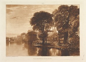 The Alcove, Isleworth Liber Studiorum, osa XIII, levy 63, 1. tammikuuta 1819. tekijältä Joseph Mallord William Turner