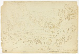 The Fall of the River Tumble (recto); Näkymä Fastralylle (käänteinen) tekijältä Joseph Mallord William Turner