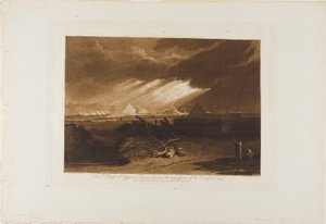 Egyptin viides rutto, levy 16 Liber Studiorumilta tekijältä Joseph Mallord William Turner