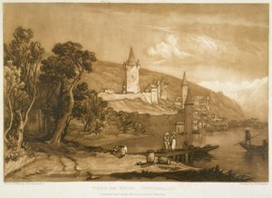 Thunin kaupunki Liber Studiorum -teoksesta, kaivertaja Thomas Hodgetts, 1816. tekijältä Joseph Mallord William Turner