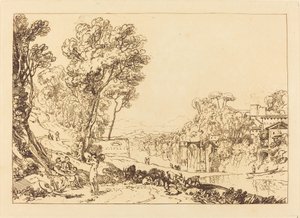 Nainen ja tamburiini tekijältä Joseph Mallord William Turner