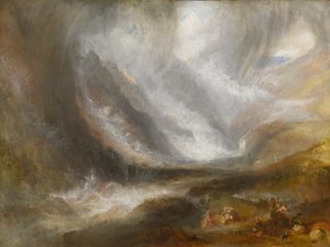 Aostan laakso: lumimyrsky, lumivyöry ja ukkosmyrsky tekijältä Joseph Mallord William Turner