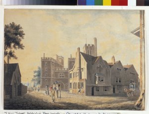 Näkymä arkkipiispan palatsista, Lambeth (akvarelli valkoisella paperilla) tekijältä Joseph Mallord William Turner