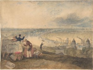Näkymä Lontooseen Greenwichistä tekijältä Joseph Mallord William Turner