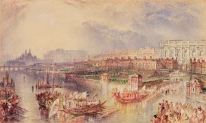 Whitehall, n. 1835 (akvarelli paperille) tekijältä Joseph Mallord William Turner