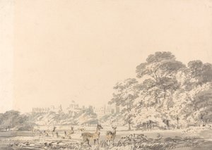 Windsorin linna ja puisto peurojen kanssa tekijältä Joseph Mallord William Turner