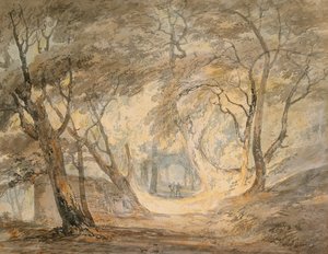 Metsäkohtaus hahmoineen, n. 1798 (akvarelli paperille) tekijältä Joseph Mallord William Turner